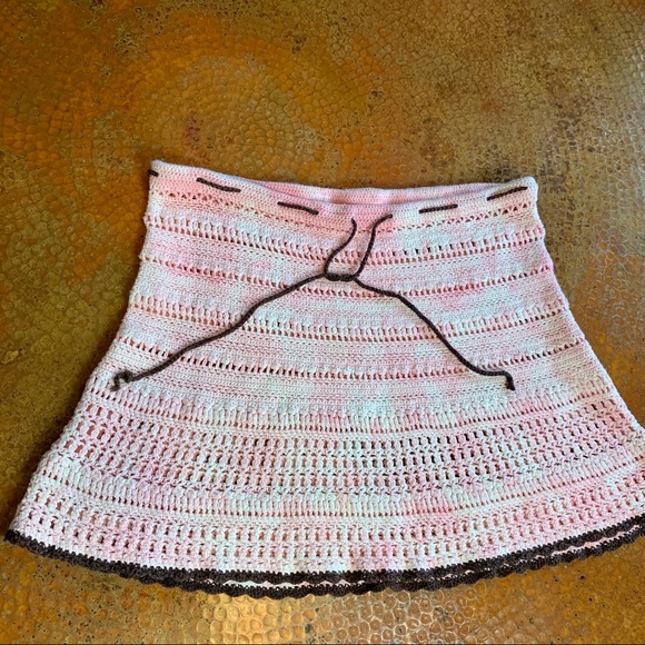 Dresses & Skirts - Hand knit pink tie-dye skirt
